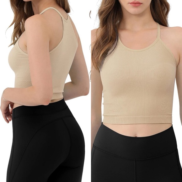 Tops - NWT Women's Crop  Washed Seamless Rib-Knit Camisole Crop Tank Tops SIZE XS/S